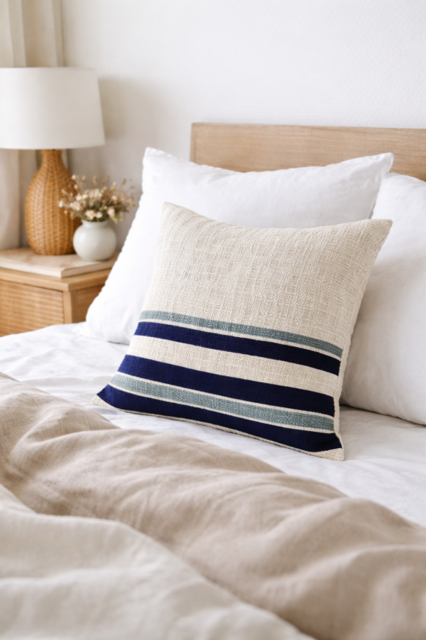 Cushion cover blue white