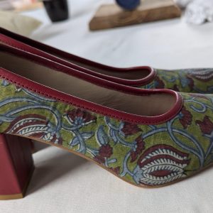 Elegant Floral Block Heels
