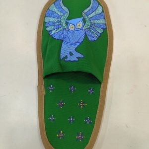 Handcrafted Owl Painted Slippers