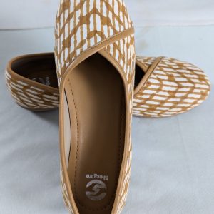 Elegant Patterned Slip-On Jutti- Hand printed