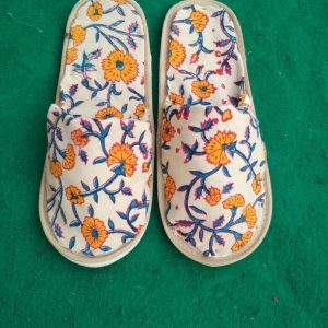 Handcrafted Floral Printed Comfort Slippers Block Printed