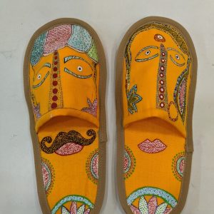 Handcrafted Artistic Face Painted Comfort Slippers- Hand Painted
