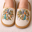 Peacock slippers