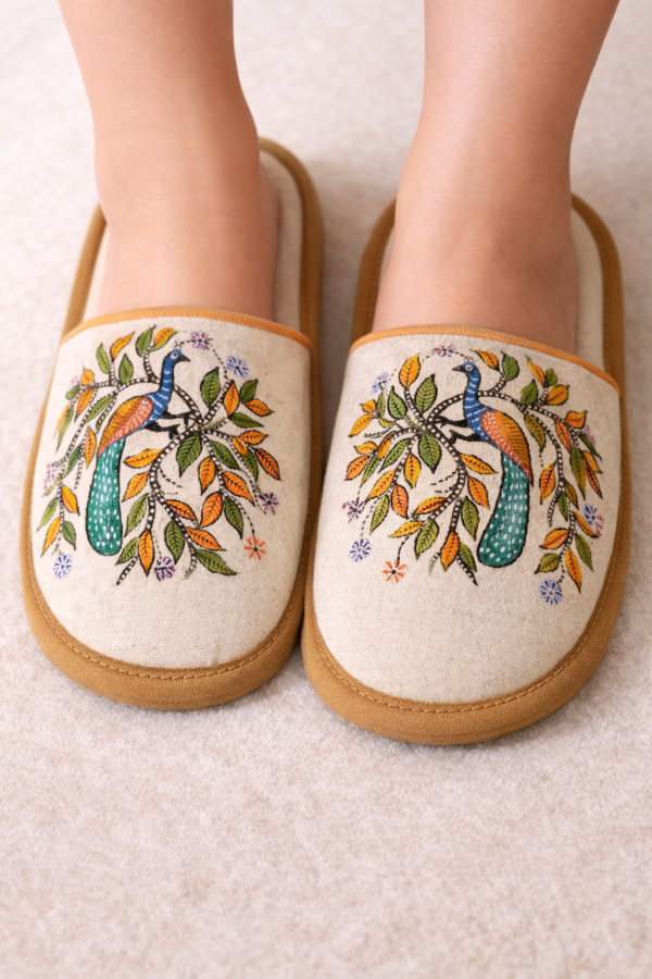 Peacock slippers Peacock slippers