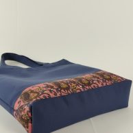 Navy blue pink tote