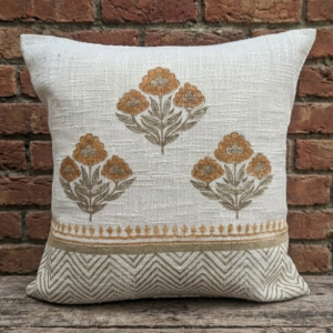 Prakriti Bloom Cushion Cover (Earthy tone)