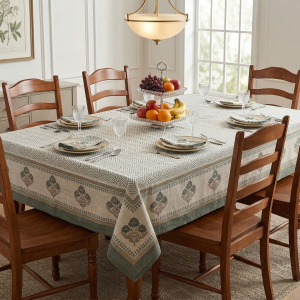 Prakriti Bloom Table Cover (Forest Green)