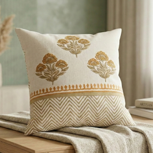 Floral Chevron Cushion Cover