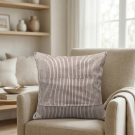 Indigo Maroon Geometric Block Print Cushion Cover